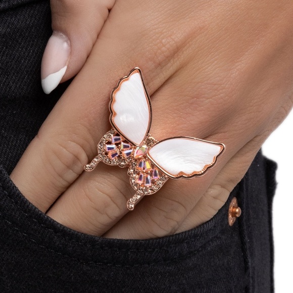 Jewelry - NWT Butterfly Copper & White Ring